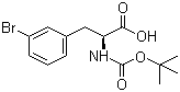 (S)-N-Boc-3-Bromophenylalanine molecular structure (CAS 82278-73-7)