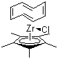 Cyclooctatetraene(pentamethylcyclopentadienyl)zirconium chloride molecular structure (CAS 82404-98-6)