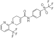 3,6-二氢-3'-(三氟甲基)-N-[4-[(三氟甲基)磺酰基]苯基][1(2H),2'-联吡啶]-4-甲酰胺分子结构 (CAS 824982-41-4)