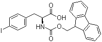 structure of CAS# 82565-68-2, Fmoc-L-4-Iodophenylalanine;N-(9-Fluorenylmethoxycarbonyl)-3-(4-iodophenyl)-L-alanine; Fmoc-(4-iodo)-Phe-OH