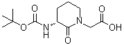 (3R)-3-[[(1,1-Dimethylethoxy)carbonyl]amino]-2-oxo-1-piperidineacetic acid molecular structure (CAS 82611-51-6)