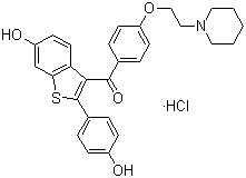 盐酸雷洛昔芬分子结构 (CAS 82640-04-8)