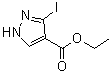 3-Iodopyrazole-4-carboxylic acid ethyl ester molecular structure (CAS 827316-43-8)