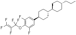 1,3-Difluoro-2-[(1,1,2,3,3-pentafluoro-2-propenyl)oxy]-5-[(trans,trans)-4'-propyl[1,1'-bicyclohexyl]-4-yl]benzene molecular structure (CAS 827320-48-9)