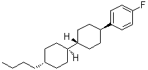 [反式(反式)]-1-(4'-丁基[1,1'-联环己烷]-4-基)-4-氟苯分子结构 (CAS 82832-28-8)