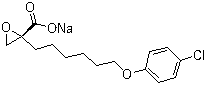(2R)-2-[6-(4-Chlorophenoxy)hexyl]oxiranecarboxylic acid sodium salt molecular structure (CAS 828934-41-4)