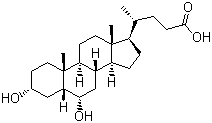 结构式 CAS# 83-49-8, 猪去氧胆酸