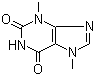 structure of CAS# 83-67-0, Theobromine;2,6-Dihydroxy-3,7-dimethyl-purine; 3,7-Dimethyl-xanthine; 3,7-Dihydro-3,7-dimethyl-1H-purine-2,6-dione