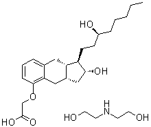 曲前列尼尔二乙醇胺分子结构 (CAS 830354-48-8)