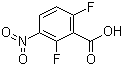 structure of CAS# 83141-10-0, 2,6-Difluoro-3-nitrobenzoic acid