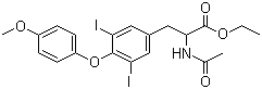 Ethyl 2-(acetylamino)-3-[3,5-diiodo-4-(4-methoxyphenoxy)phenyl]propanoate molecular structure (CAS 83249-56-3)