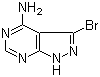 结构式 CAS# 83255-86-1, 3-溴-1H-吡唑并[3,4-d]嘧啶-4-胺