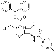 cis-3-(Chloromethyl)-7-[(4-methylbenzoyl)amino]-8-oxo-5-oxa-1-azabicyclo[4.2.0]oct-2-ene-2-carboxylic acid diphenylmethyl ester molecular structure (CAS 83262-52-6)