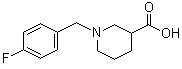 1-[(4-氟苯基)甲基]-3-哌啶甲酸分子结构 (CAS 832737-45-8)