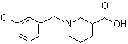 1-[(3-Chlorophenyl)methyl]-3-piperidinecarboxylic acid molecular structure (CAS 832739-59-0)