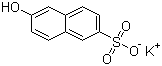 结构式 CAS# 833-66-9, 2-萘酚-6-磺酸钾; 薛佛氏钾盐
