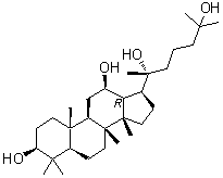 20(R)-Dammarane-3beta,12beta,20,25-tetrol molecular structure (CAS 83349-37-5)