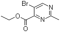 5-Bromo-2-methylpyrimidine-4-carboxylic acid ethyl ester molecular structure (CAS 83410-38-2)