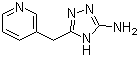 5-(Pyridin-3-ylmethyl)-4H-1,2,4-triazol-3-amine molecular structure (CAS 83417-25-8)
