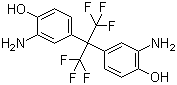structure of CAS# 83558-87-6, 2,2-Bis(3-amino-4-hydroxyphenyl)hexafluoropropane;2-amino-4-[2-(3-amino-4-hydroxyphenyl)-1,1,1,3,3,3-hexafluoropropan-2-yl]phenol