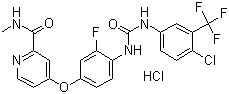 Regorafenib hydrochloride molecular structure (CAS 835621-07-3)
