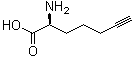 结构式 CAS# 835627-45-7, (2S)-2-氨基-6-庚炔酸