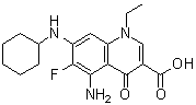 5-氨基-7-(环己基氨基)-1-乙基-6-氟-1,4-二氢-4-氧代-3-喹啉羧酸分子结构 (CAS 836620-48-5)