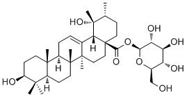 Pomolic acid 28-O-beta-D-glucopyranosyl ester molecular structure (CAS 83725-24-0)