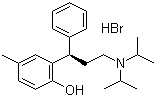 结构式 CAS# 837376-36-0, 托特罗定氢溴酸盐; 2-[3-(二异丙基氨基)-1-苯基丙基]-4-甲基苯酚氢溴酸盐