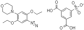 2,5-Diethoxy-4-(4-morpholinyl)benzenediazonium salt with 5-sulfo-1,3-benzenedicarboxylic acid (1:1) molecular structure (CAS 83749-57-9)