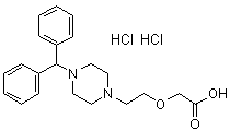 [2-[4-(Diphenylmethyl)-1-piperazinyl]ethoxy]acetic acid dihydrochloride molecular structure (CAS 83881-54-3)