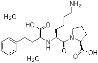 structure of CAS# 83915-83-7, Lisinopril;(S)-1-(N2-(1-Carboxy-3-phenylpropyl)-L-lysyl)-L-proline dihydrate