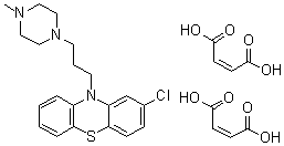 马来酸丙氯拉嗪分子结构 (CAS 84-02-6)