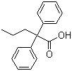 结构式 CAS# 841-32-7, 2,2-二苯基戊酸