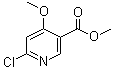 结构式 CAS# 84332-02-5, 6-氯-4-甲氧基烟酸甲酯
