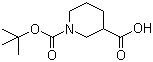 1-Boc-3-piperidinecarboxylic acid molecular structure (CAS 84358-12-3)