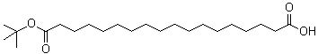 Octadecanedioic acid mono(1,1-dimethylethyl) ester molecular structure (CAS 843666-40-0)