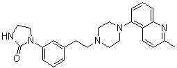 1-[3-[2-[4-(2-甲基-5-喹啉基)-1-哌嗪基]乙基]苯基]-2-咪唑烷酮分子结构 (CAS 844903-58-8)
