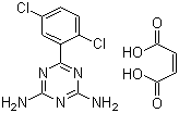 structure of CAS# 84504-69-8, Irsogladine maleate;2,4-Diamino-6-(2,5-dichlorophenyl)-1,3,5-triazine maleate