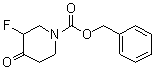 3-Fluoro-4-oxopiperidine-1-carboxylic acid benzyl ester molecular structure (CAS 845256-59-9)
