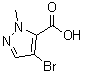 结构式 CAS# 84547-84-2, 1-甲基-4-溴吡唑-5-羧酸