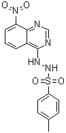 4-甲基苯磺酸 2-(8-硝基-4-喹唑啉基)酰肼分子结构 (CAS 845509-38-8)