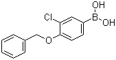 4-Benzyloxy-3-chlorophenylboronic acid molecular structure (CAS 845551-44-2)