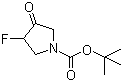 结构式 CAS# 845894-03-3, 1-叔丁氧羰基-3-氟-4-吡咯烷酮