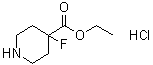 Ethyl 4-fluoropiperidine-4-carboxylate hydrochloride molecular structure (CAS 845909-49-1)