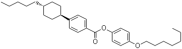 4-Heptyloxyphenyl 4-trans-(4-pentylcyclohexyl)benzoate molecular structure (CAS 84601-02-5)