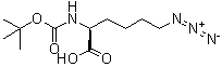 结构式 CAS# 846549-33-5, 6-叠氮基-N-[叔丁氧羰基]-L-正亮氨酸
