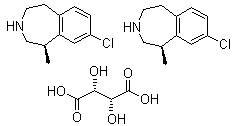 Lorcaserin-L-tartrate (2:1) molecular structure (CAS 847063-12-1)