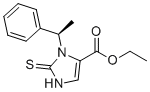 结构式 CAS# 84711-26-2, 乙基(R)-2,3-二氢-3-(1-苯基乙基)-2-硫代-1H-咪唑-4-羧酸酯