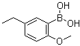 结构式 CAS# 847345-37-3, 2-甲氧基-5-乙基苯硼酸